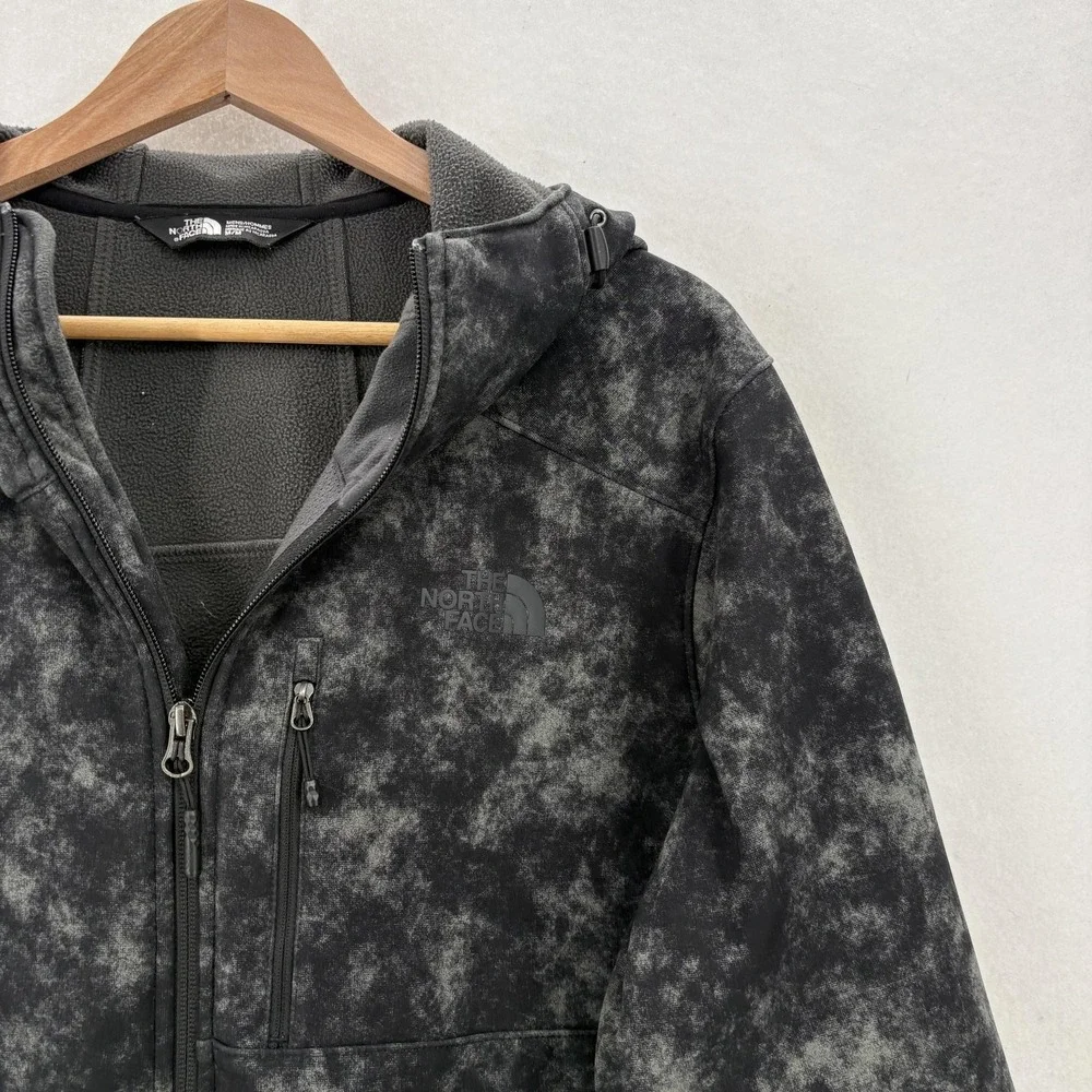 The North Face Apex Bionic 2 Hooded Jacket Mens M Gray Camo Softshell Outdoor